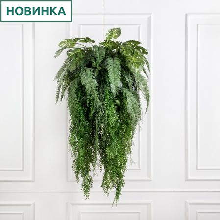 ККД45/310(Пр)(F) Кокедама искусственная зеленый микс d45см