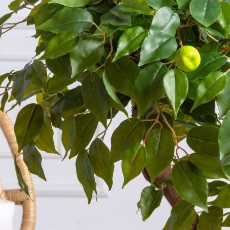 БП095/2К/44(F) Бонсай искусственный Яблоня с плодами h95см, зелеными